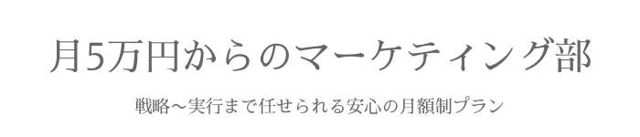 月5万円からのマーケティング部