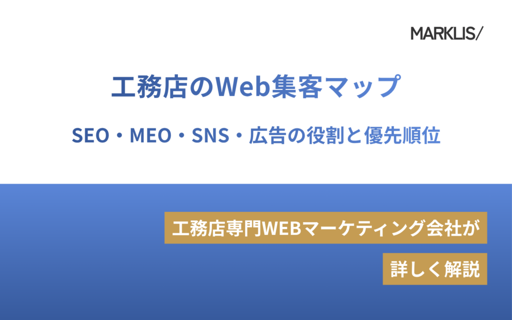 工務店のWeb集客マップ｜SEO・MEO・SNS・広告の役割と優先順位のアイキャッチ